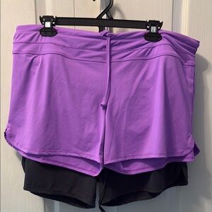 Purple and dark gray athleta Women's Shorts